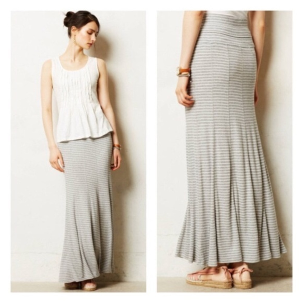 Bordeaux stripped maxi skirt